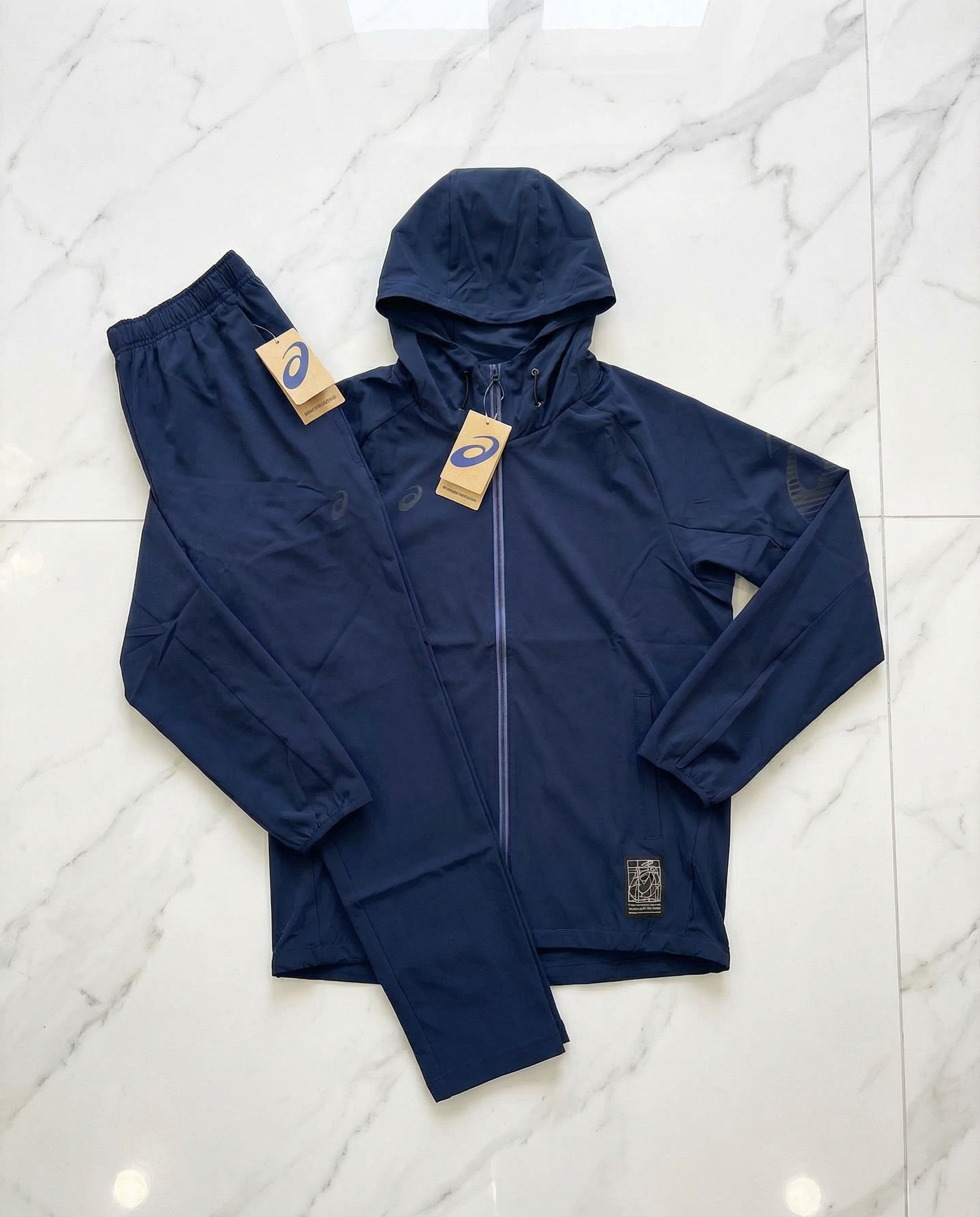 ASICS NAVY SPIRAL TRACKSUIT